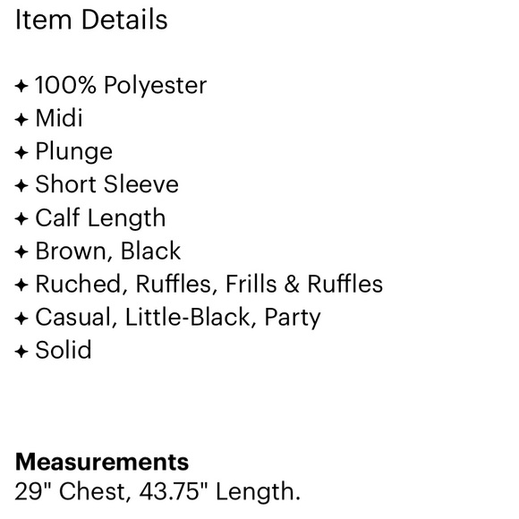 Max Studio Black Sleeveless Ruffle Deep V-Neck Midi Dress size XS - Picture 12 of 12